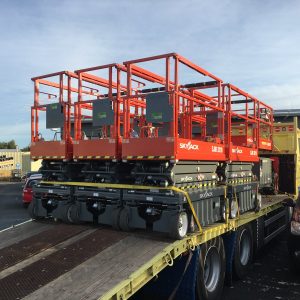 8 skyjacks on a truck